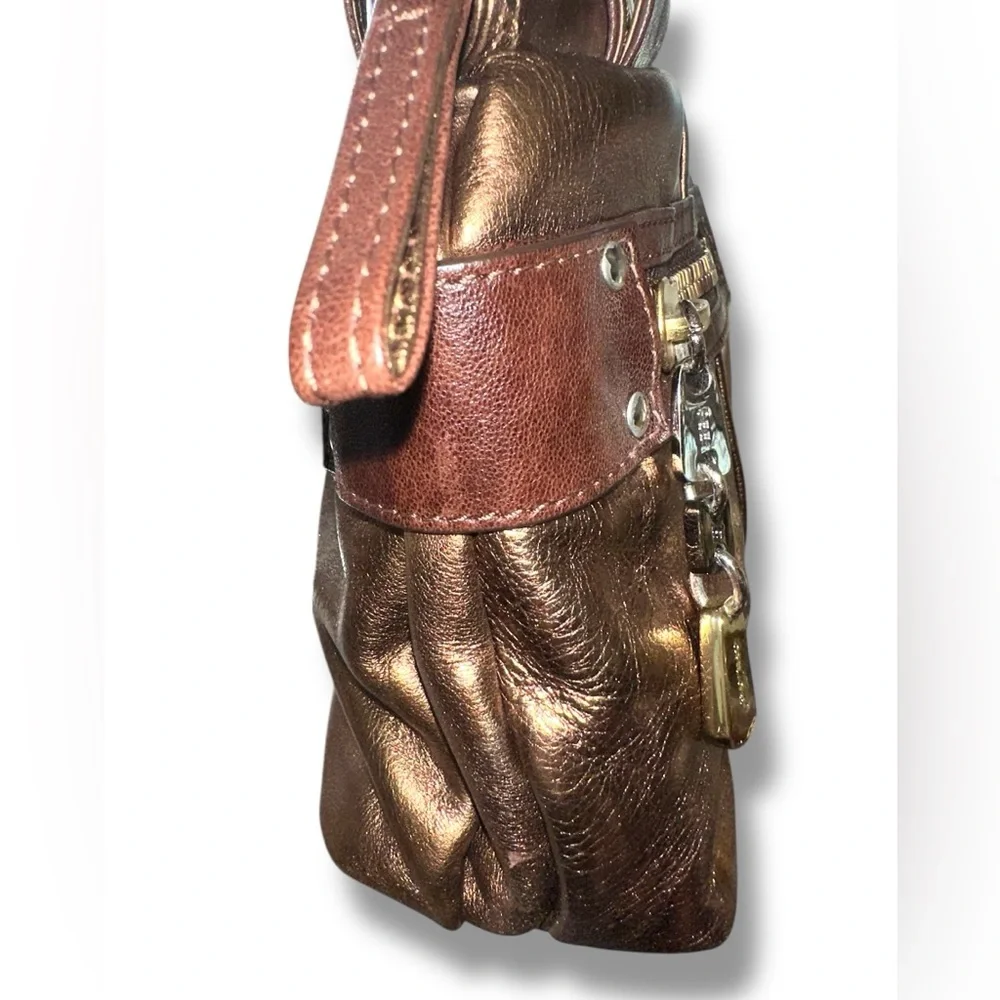 See by Chloé Two-Way Metallic Daytripper Bag BRONZE LEATHER BAG Satchel Shoulder